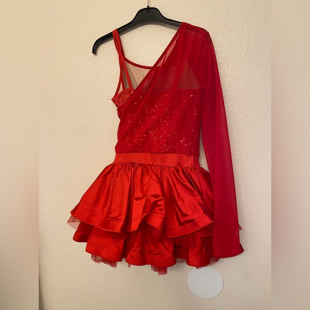 WEISSMAN Dance costume red tutu dress Feelin' The Power 14158 SA-Small adult - Picture 3 of 9